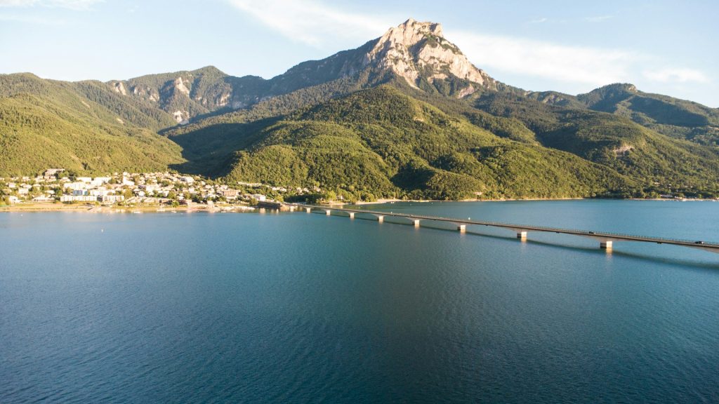 Savines-le-Lac on the shores of Lake Serre-Ponçon